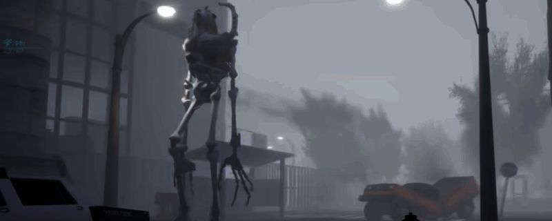 《非生物因素》游戏中玩家在昏暗环境中悄悄靠近箱子，周围有模糊的怪物轮廓，氛围紧张