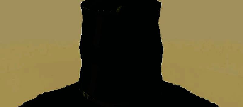 主角行走在雪地中，身后留下血迹，远处是燃烧的村庄与乌鸦群飞，氛围悲凉