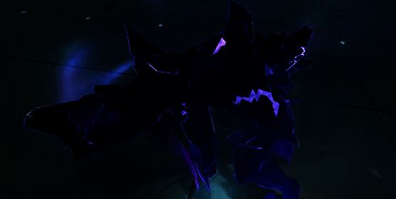 卢西娅骑乘以骸高速突进，身后拖曳蓝色光轨，敌人被冲击波击飞