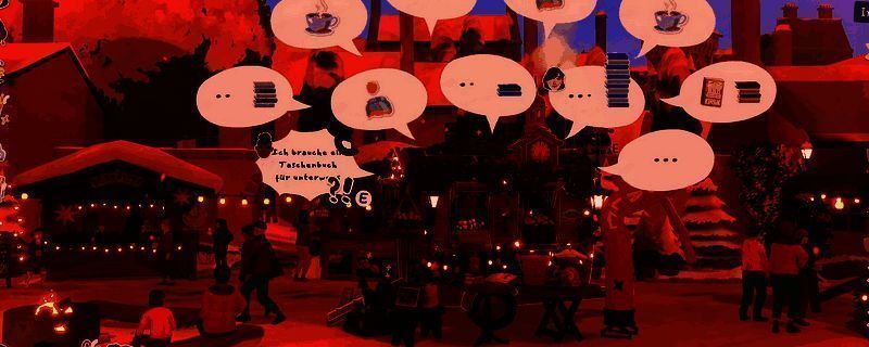 《小小书店》游戏中公园象棋俱乐部场景，两位角色正在对弈，周围环境绿树成荫，氛围悠闲