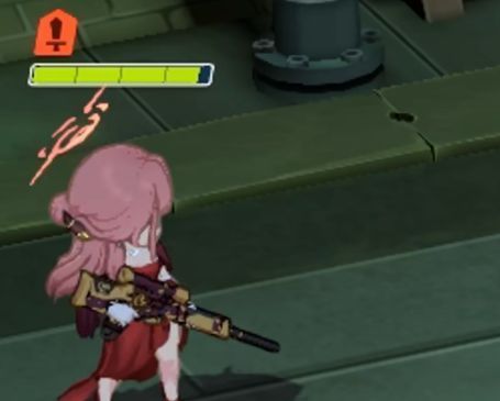 EX技能释放动画截图，爱露高举武器释放能量波，队友身上浮现暴击伤害提升的金色光环