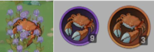 龙之国食材图鉴界面，展示大鳌蟹与大鳌蟹王的霸气图标