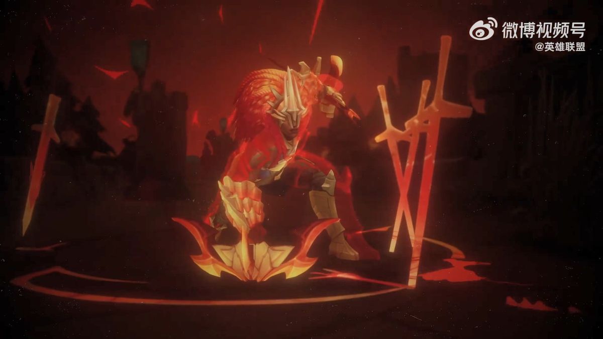 安蓓萨在战场上指挥军队，背景为硝烟弥漫的战场