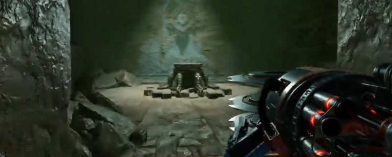 赛前大厅中的奖杯室入口，位于工作台对面，背景可见灵魂升级轮的发光结构