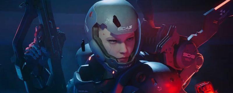 《合金天使：堕入伊甸》训练营界面展示，角色站在教学区域，周围有武器试用台和技能提示图标