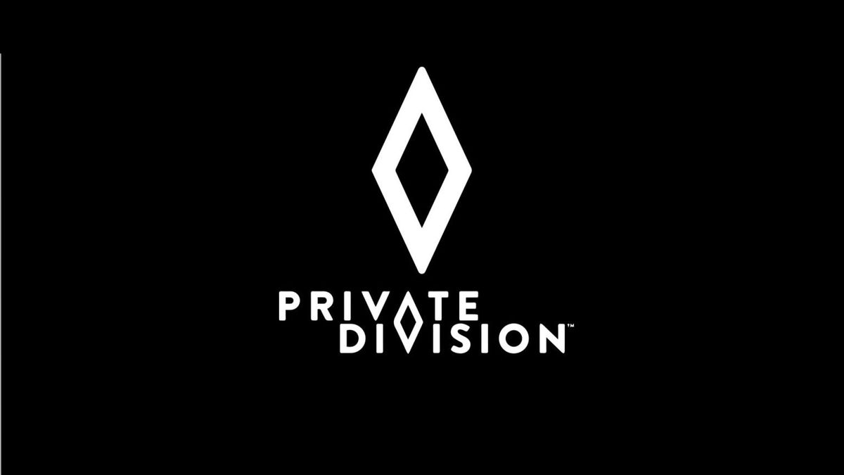Private Division品牌标识静置于深色背景中，周围环绕其发行过的代表性游戏LOGO，如《<a target=