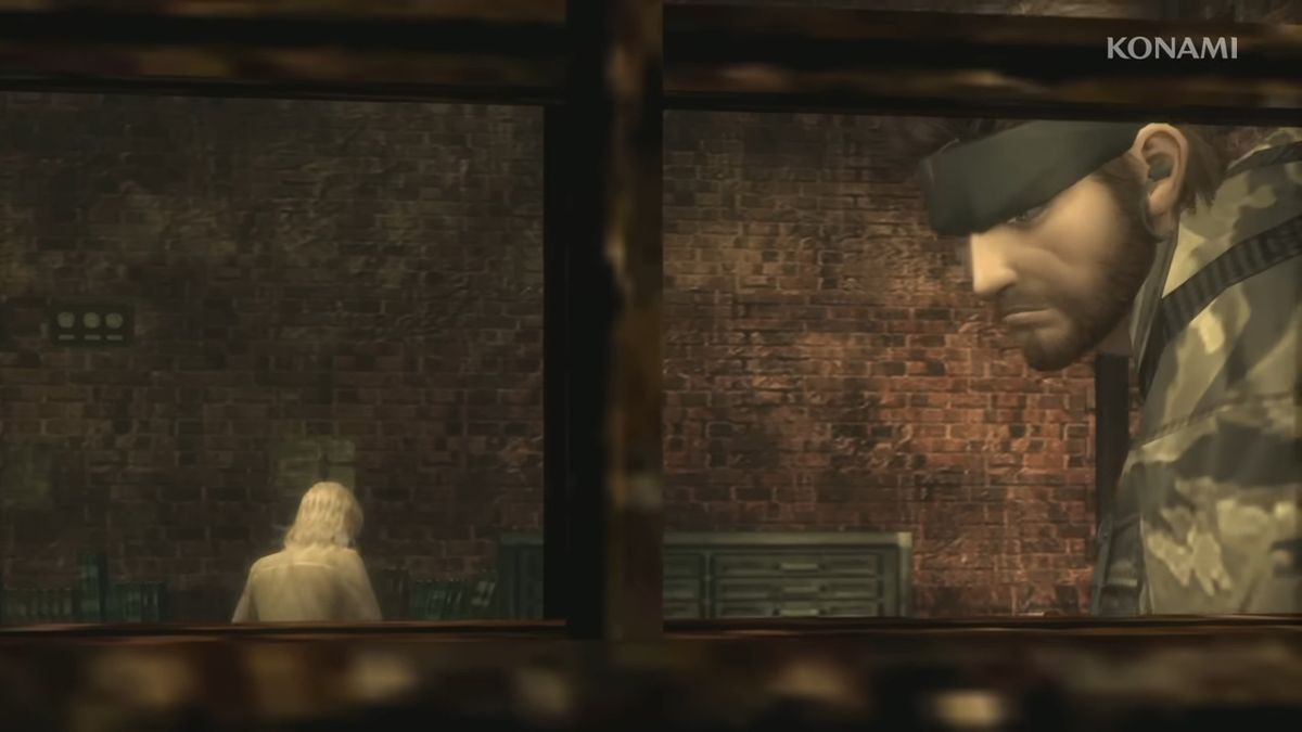 《合金装备3》三位配音演员David Hayter、Suzetta Minet与Lori Alan在还原游戏场景的舞台上重聚，气氛温馨而热烈