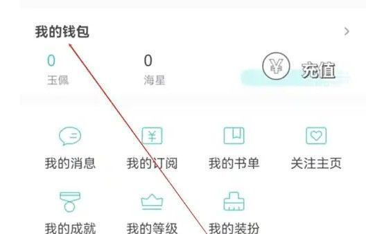 点击进入后的我的钱包详情页，显示账户余额与交易记录