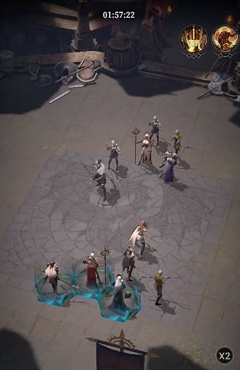 推荐阵容界面截图，清晰展示角色站位与职业搭配