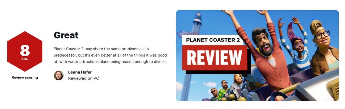 《过山车之星2》游戏内建造界面截图，玩家正在设计一个包含滑道、喷泉和灯光的水上乐园区域，界面显示多种可选组件和实时预览效果