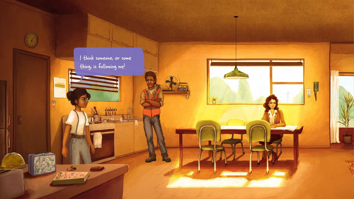 迪雅站在学校走廊，神情落寞，周围学生三五成群，凸显她的孤独感