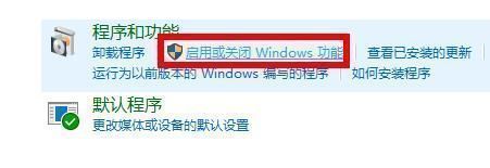 Windows启用或关闭功能窗口中勾选.NET Framework 3.5的界面