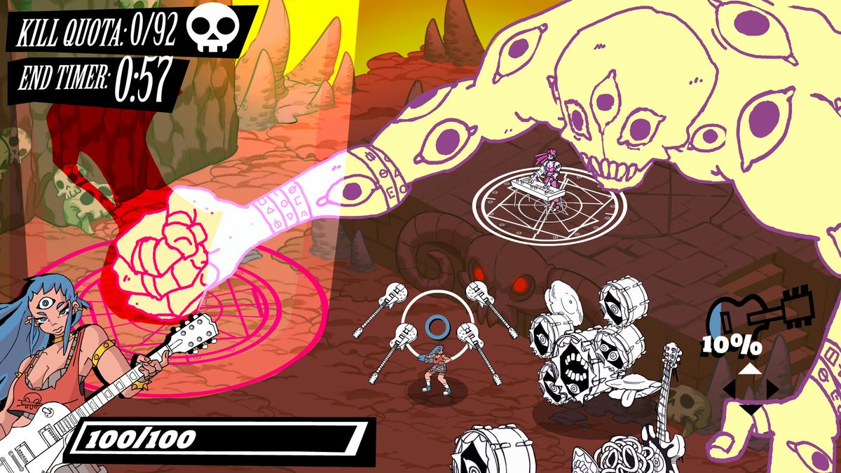 罗克西与乐队成员灵魂共鸣的场景，光影交错，灵魂形态漂浮于空中，氛围神秘而悲壮