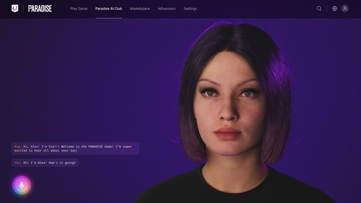 两名NPC正在进行对话，面部表情丰富，肢体语言自然