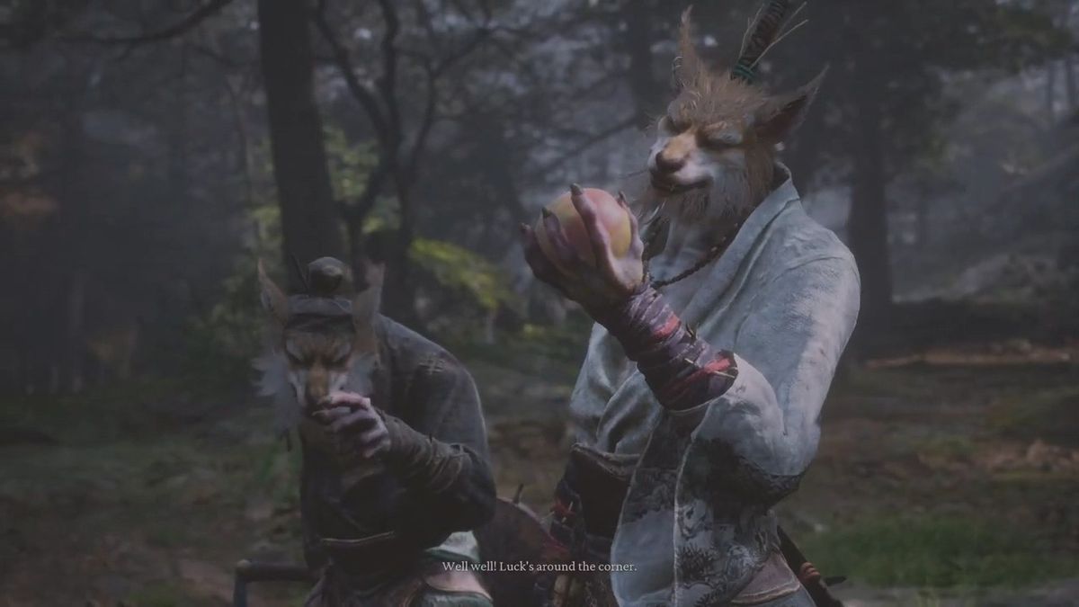 悟空与巨型妖怪激烈对战，技能特效华丽，背景为破败寺庙