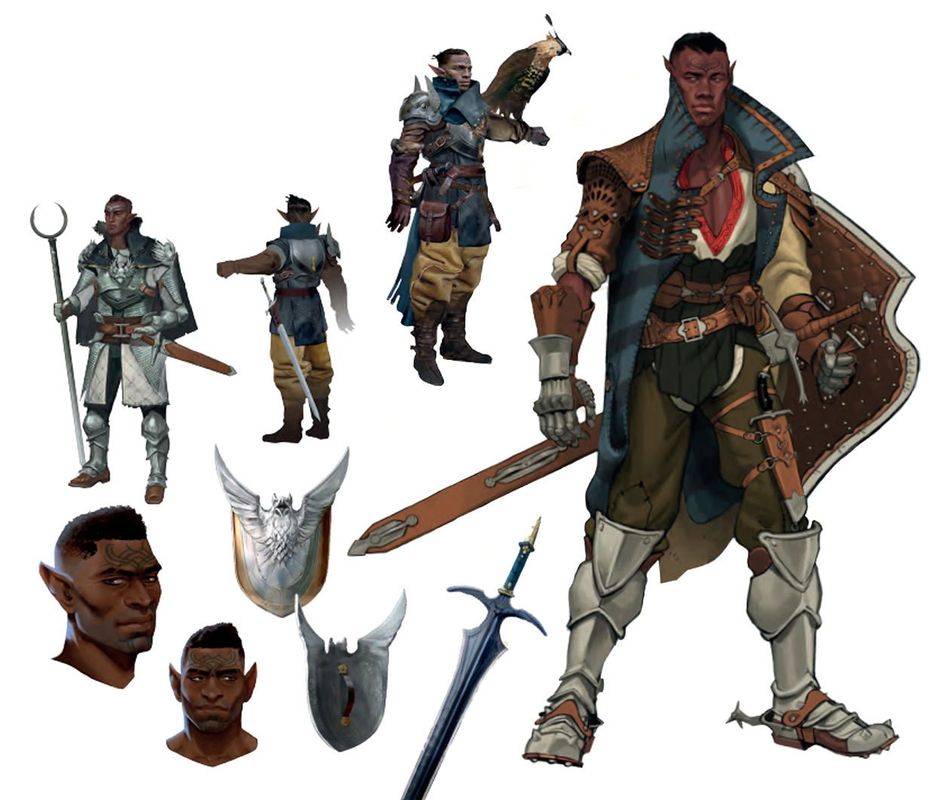 一名年轻的男性角色背对镜头站在悬崖边，披风随风飘扬