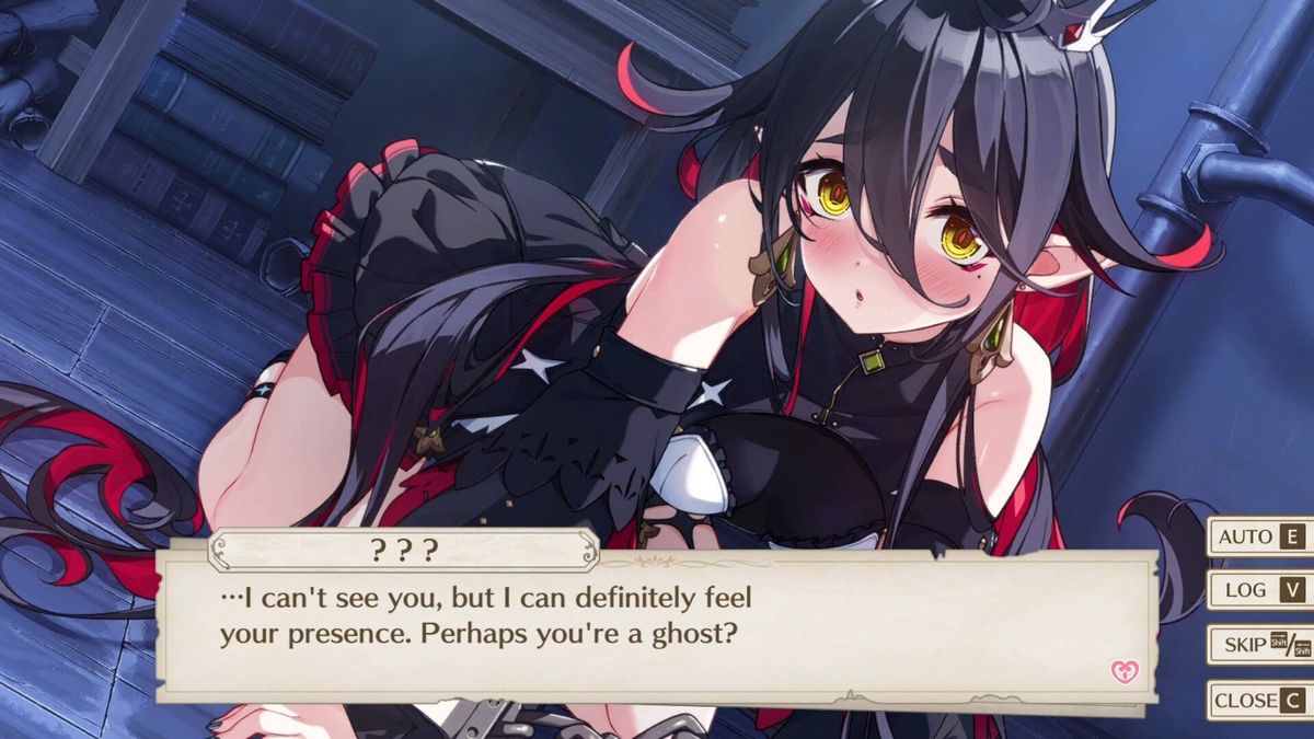 游戏内场景截图，公主站在一座古老石门前，门上刻有复杂的符文图案，周围烛光摇曳