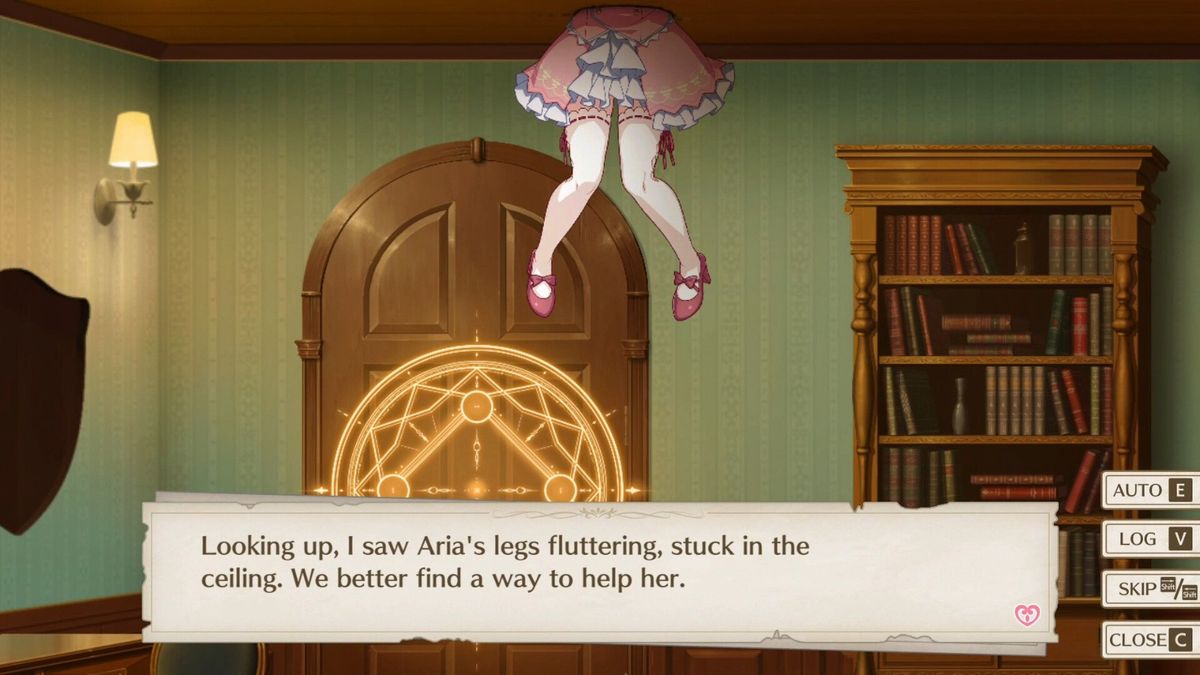 角色在昏暗走廊中前行，墙壁上投射出扭曲的影子，营造出强烈的悬疑感