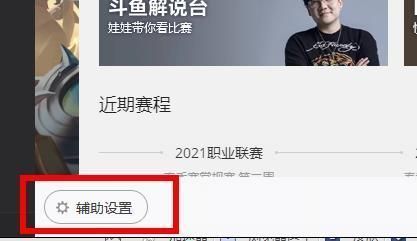辅助设置选项界面，包含多种功能开关，界面布局清晰