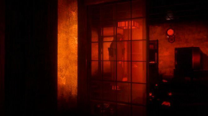 游戏中出现的诡异神龛，摆放着扭曲的人形祭品，烛光摇曳中透出邪异感