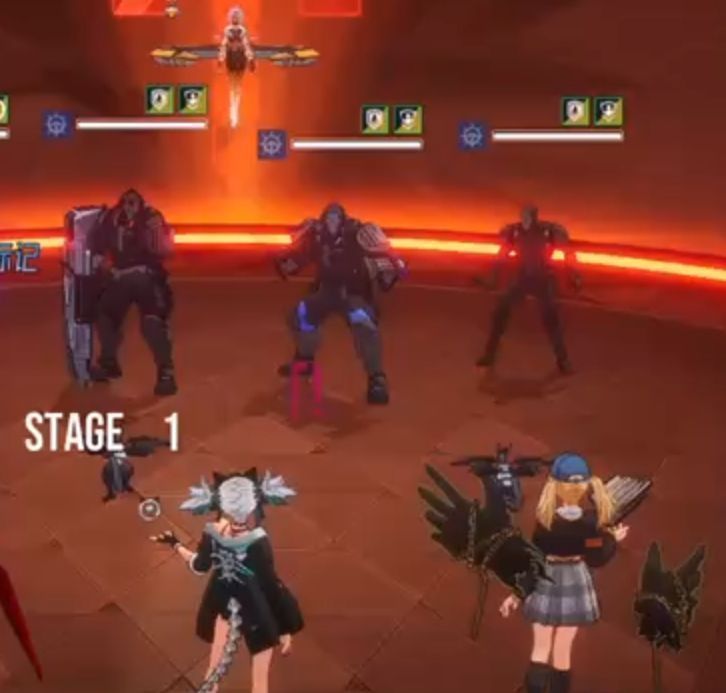 技能释放动画示意图，伊瑟奇释放光波连接队友，脚下浮现加速光环