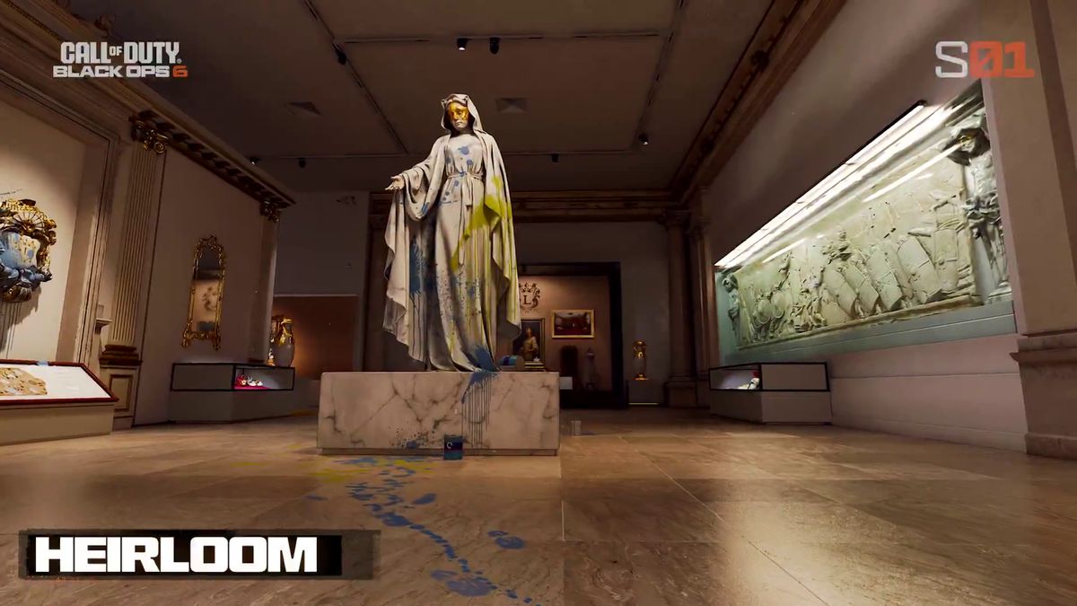 《使命召唤：黑色行动6》新地图Heirloom场景，展现一座被藤蔓覆盖的欧式庄园，建筑错落有致，适合中近距离交火