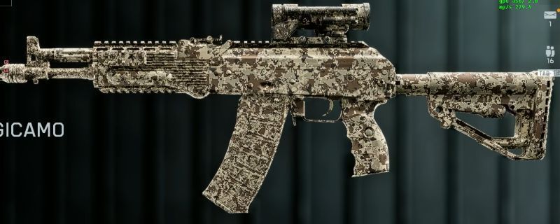 《战地6》游戏中玩家正在武器自定义界面为突击步枪应用迷彩皮肤，界面显示多种涂装选项