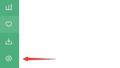 设置按钮特写图，显示齿轮图标被鼠标指针选中状态