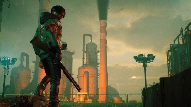 战斗特写画面，主角与敌人激烈搏斗，动作流畅