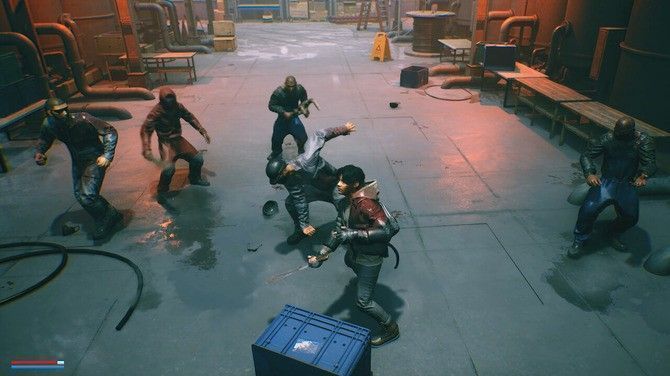 主角在昏暗房间内审问嫌疑人，氛围压抑紧张