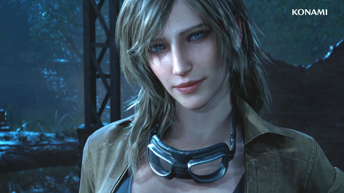 斯内克攀爬悬崖的动态画面，动作细腻，岩壁纹理清晰，展现次世代画质