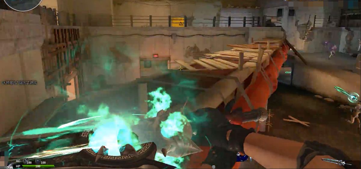 灭世骨刃挥舞特效展示，红色火焰轨迹伴随攻击动作，视觉冲击力强