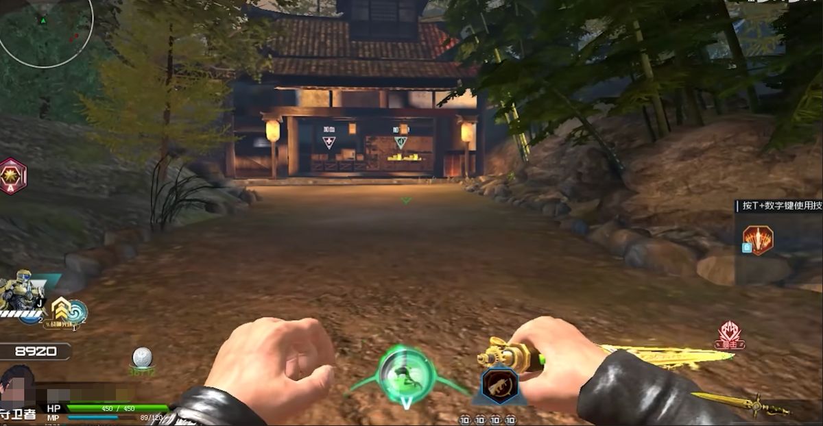 死神镰刀·狂武器展示，黑色镰刃镶嵌红色宝石，散发诡异血光