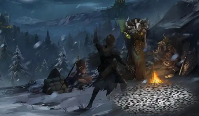 六块裂石拼合示意图，每块裂石上绘有不同符文图案，组合后形成完整封印