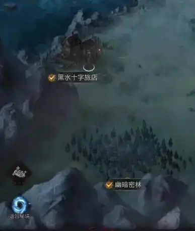 山洞内部场景，昏暗的通道两侧布满机关按钮，远处Boss正在觉醒