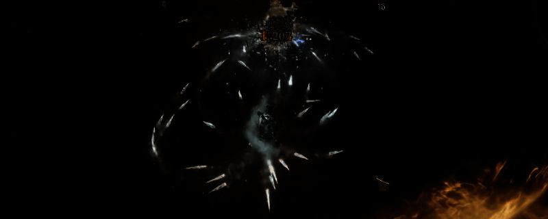 《泰坦之旅2》游戏中冰法角色释放冰碎片技能的战斗画面，冰晶四散，敌人被冻结