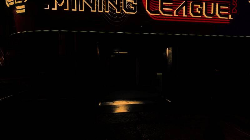 Mod实际运行画面，展示角色在霓虹城街道上连续行走无加载中断