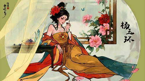 仙君与九华神鹿互动画面，一人一鹿立于月下庭院，光影柔和，氛围静谧祥和