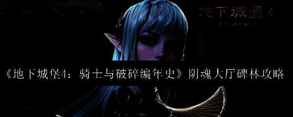 阴魂大厅碑林区域全景图，昏暗氛围中矗立着古老石碑，地面布满裂痕与符文