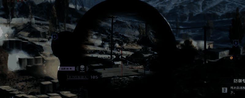 《战地6》中KST100机枪在战场上的实际射击画面，枪口火光闪烁，弹道密集覆盖前方区域