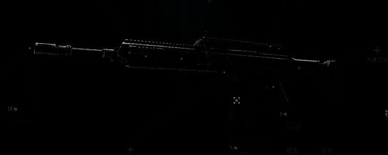 HK-B36A4突击步枪在战场上的实际射击画面，枪口火光闪烁，弹道精准打击敌方掩体后的目标