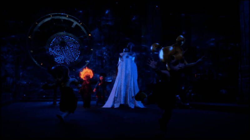 临渊冲入光芒之中，试图抓住小曦的手，背景是崩裂的空间与旋转的能量流