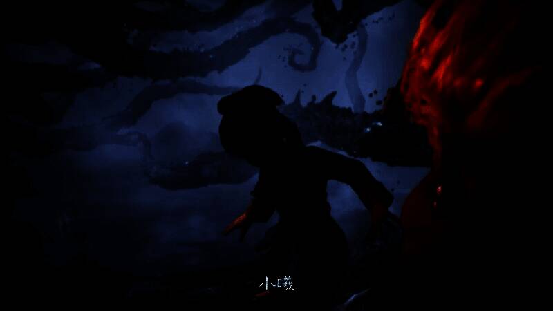 发光巨木林立，能量在枝干中流动，地面裂痕中透出幽蓝光芒，充满神秘气息