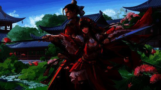 彭羕角色设定图，文士装扮，手持竹简，眼神锐利，周身环绕智慧光芒特效