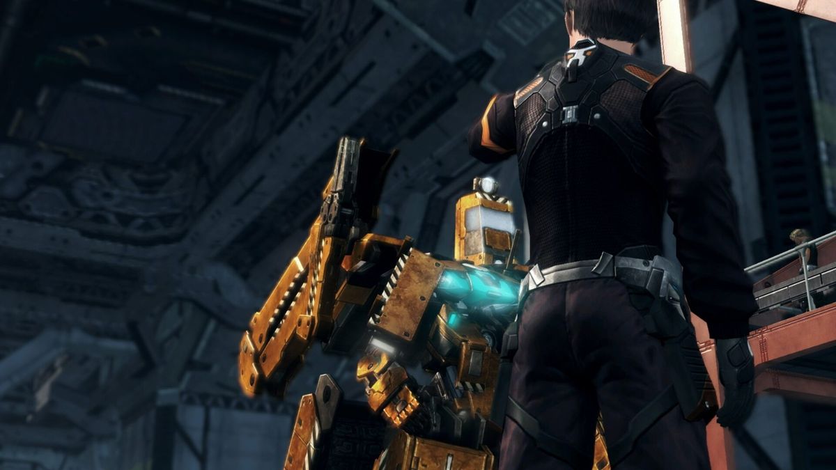 游戏场景中一座悬浮于空中的异星遗迹，光影效果逼真