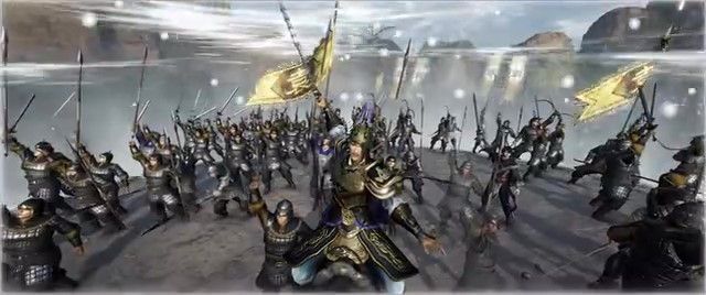 《真三国无双起源》游戏截图，展示战斗场景与角色造型