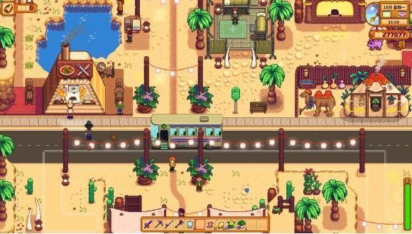 《星露谷物语》矿井深层战斗画面，玩家与高难度怪物激烈交锋