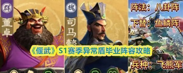 《偃武》S1赛季董卓与司马懿组合阵容展示，搭配八卦阵与飞熊军
