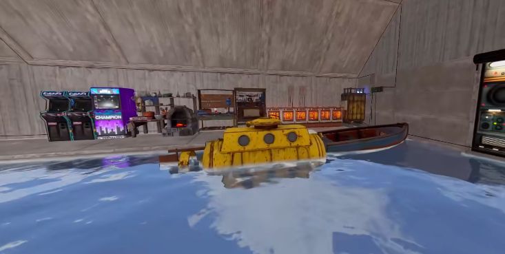 船坞建造过程示意图，展示木材结构与架空设计