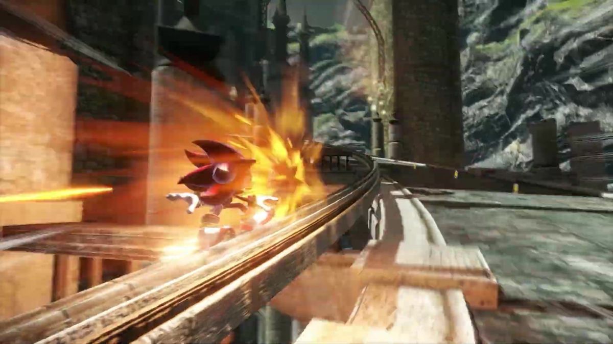 Boss战场景，夏特与金属霸王激烈对战，特效炸裂